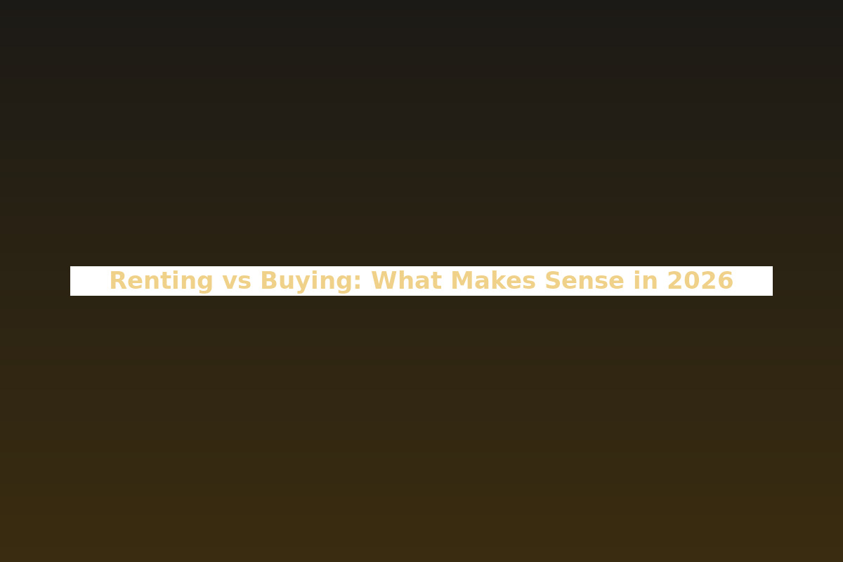 Renting vs Buying: What Makes Sense in 2026