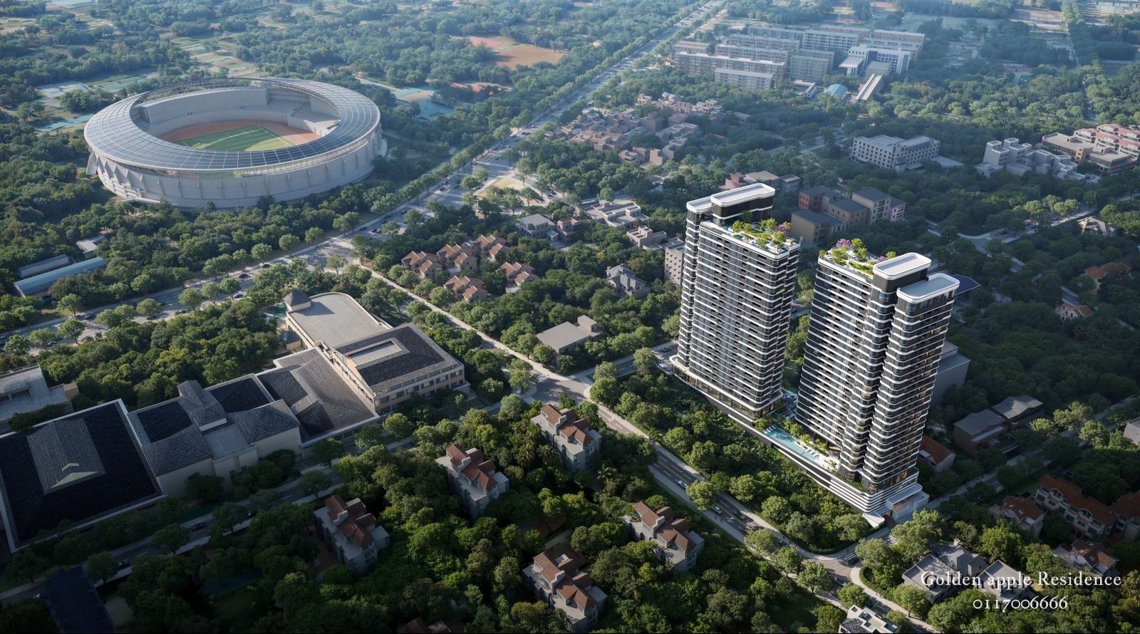 Golden Apple Residence-1 bed, 1 bed plus study 2 and 3 beds